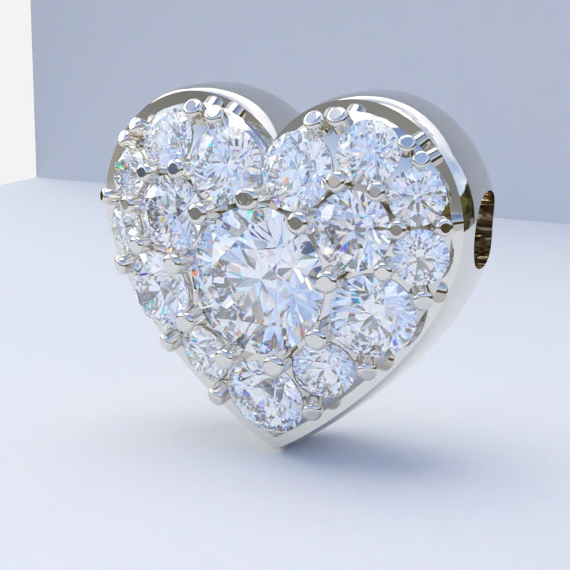 HEART CHARM WITHE GOLD