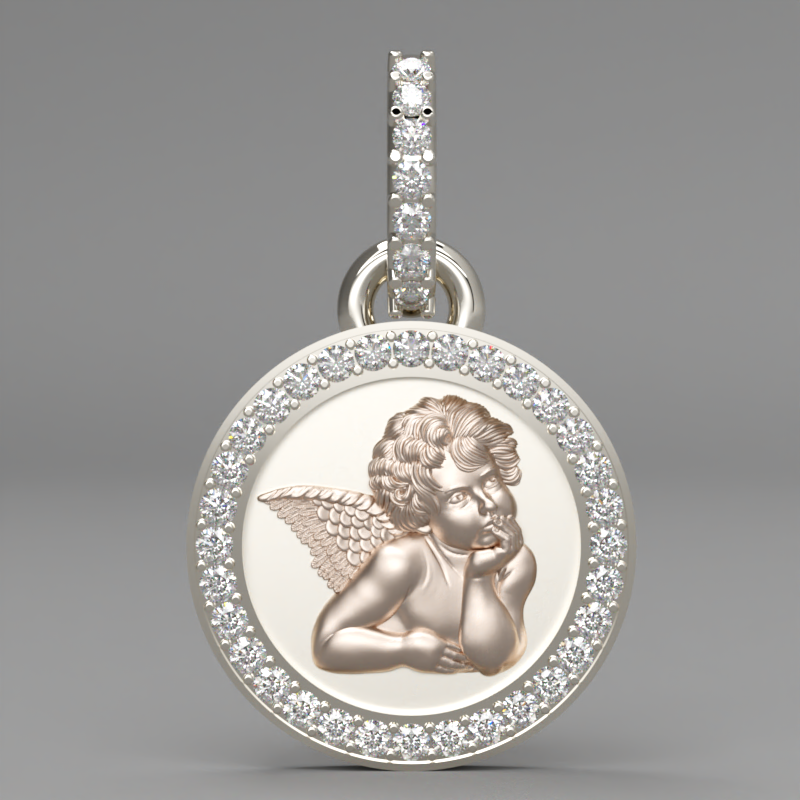 Angel de la Guarda Pendant White